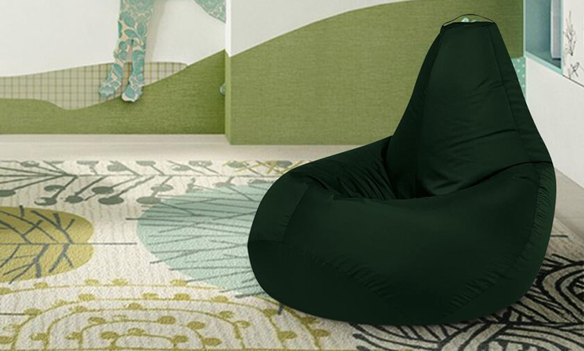 Кресло-мешок зеленого цвета